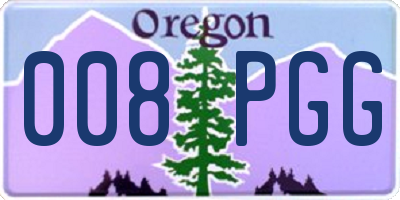 OR license plate 008PGG