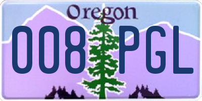 OR license plate 008PGL