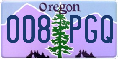 OR license plate 008PGQ