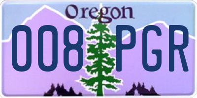 OR license plate 008PGR