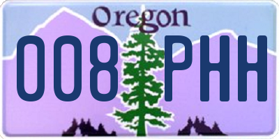 OR license plate 008PHH