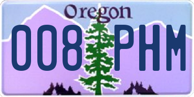 OR license plate 008PHM