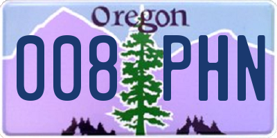 OR license plate 008PHN