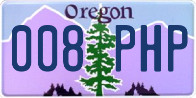 OR license plate 008PHP