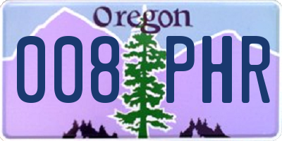 OR license plate 008PHR