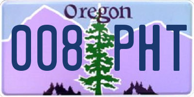 OR license plate 008PHT