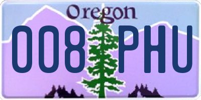 OR license plate 008PHU
