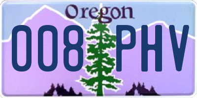 OR license plate 008PHV