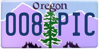 OR license plate 008PIC