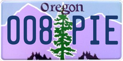 OR license plate 008PIE