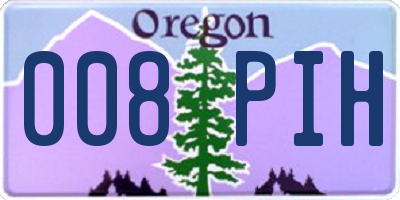 OR license plate 008PIH