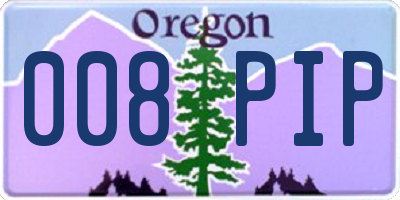 OR license plate 008PIP