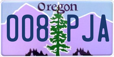 OR license plate 008PJA