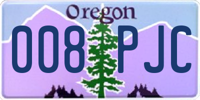 OR license plate 008PJC
