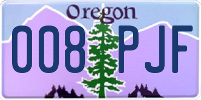 OR license plate 008PJF