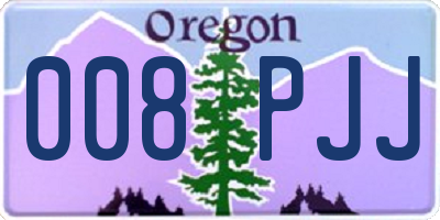 OR license plate 008PJJ
