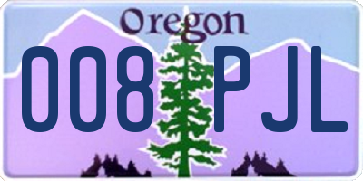 OR license plate 008PJL
