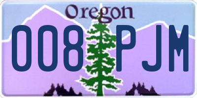 OR license plate 008PJM