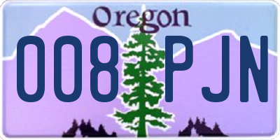 OR license plate 008PJN