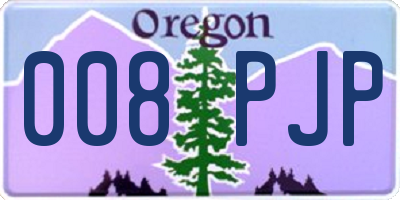 OR license plate 008PJP