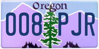 OR license plate 008PJR