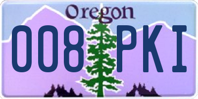 OR license plate 008PKI