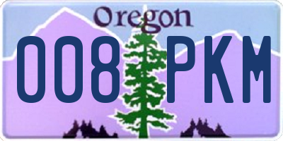 OR license plate 008PKM