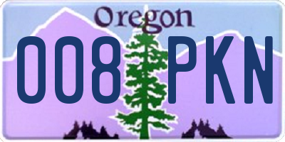 OR license plate 008PKN