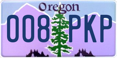 OR license plate 008PKP