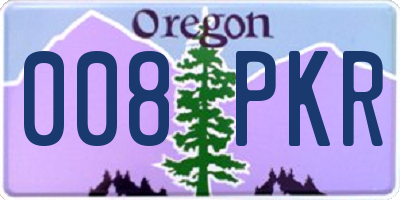 OR license plate 008PKR