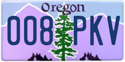 OR license plate 008PKV