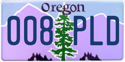 OR license plate 008PLD
