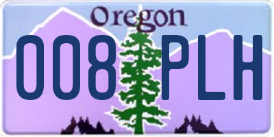 OR license plate 008PLH
