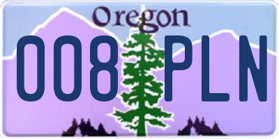 OR license plate 008PLN