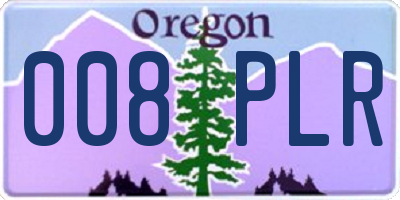 OR license plate 008PLR