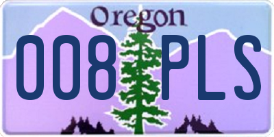 OR license plate 008PLS