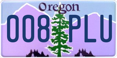 OR license plate 008PLU