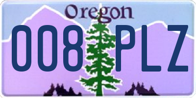 OR license plate 008PLZ