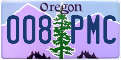 OR license plate 008PMC