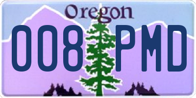 OR license plate 008PMD
