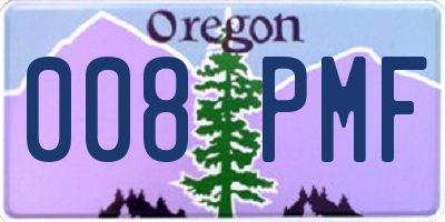 OR license plate 008PMF
