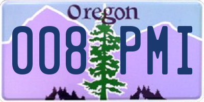 OR license plate 008PMI