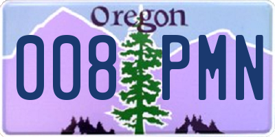 OR license plate 008PMN