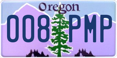 OR license plate 008PMP