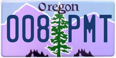 OR license plate 008PMT