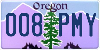 OR license plate 008PMY