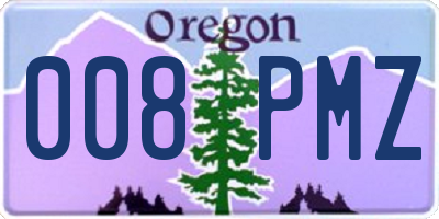 OR license plate 008PMZ