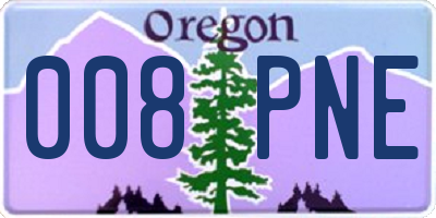 OR license plate 008PNE
