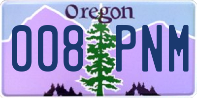 OR license plate 008PNM