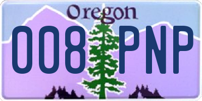 OR license plate 008PNP